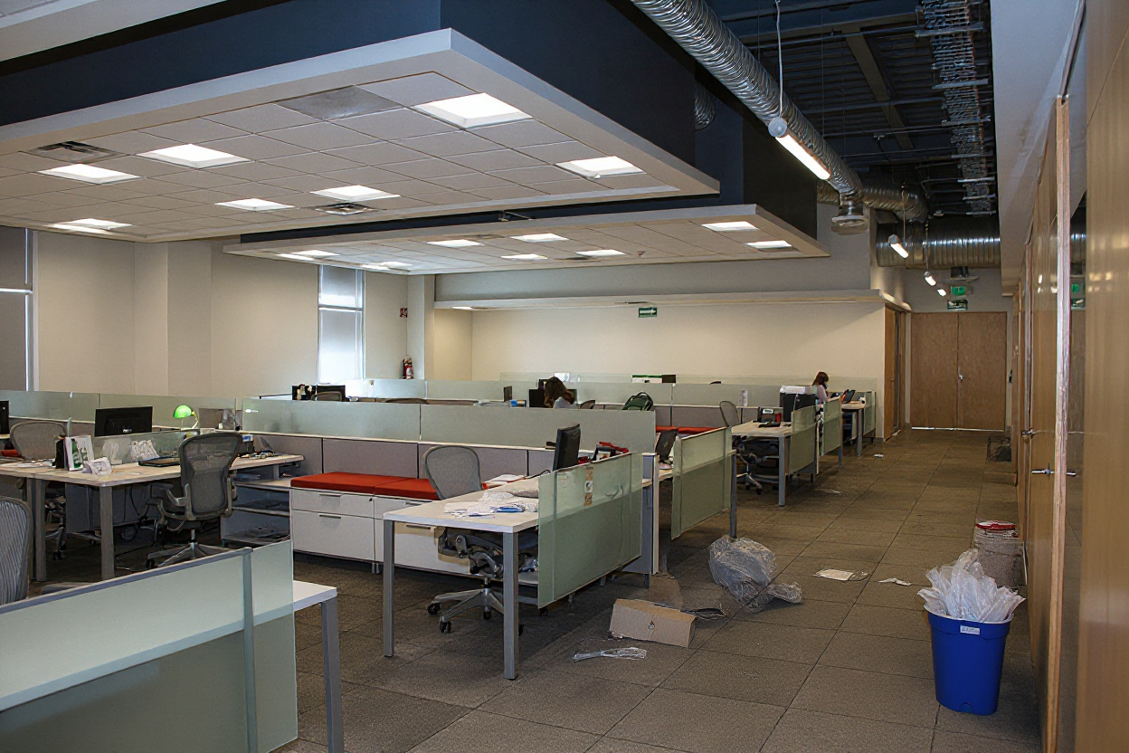 Office before GlowSpark commercial cleaning